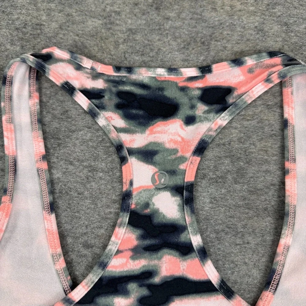 Lululemon Cool Racerback Wamo Camo Barely Pink‎ Womens 10